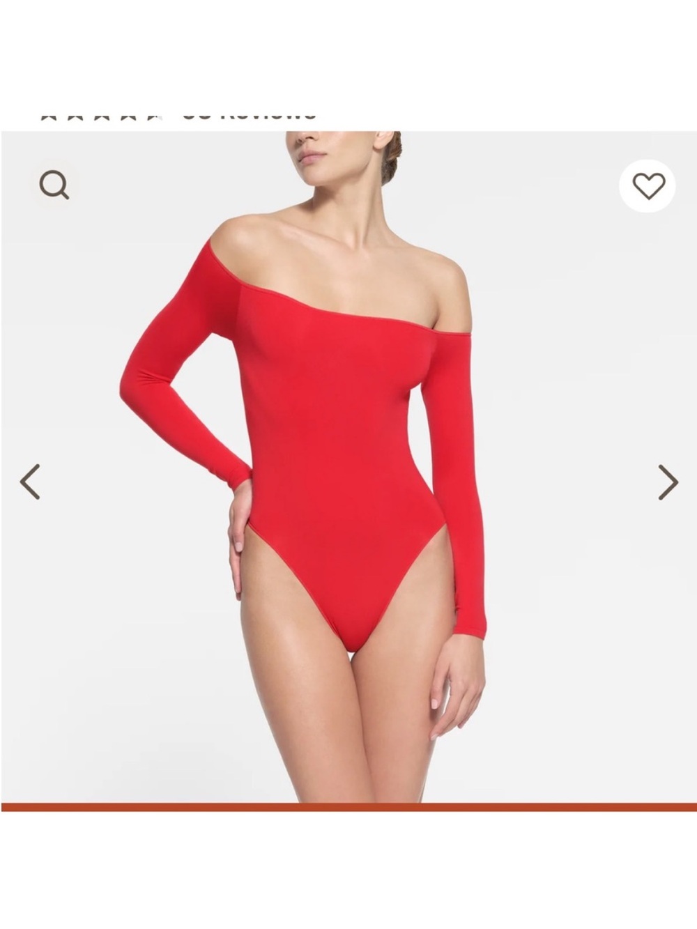 SKIMS ESSENTIAL MOCk NECK LONG SLEEVE‎ BODYSUIT size XS S